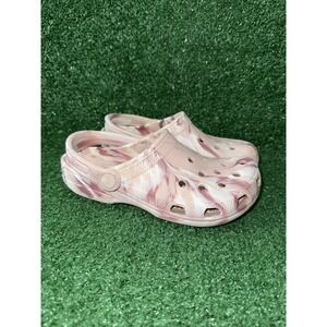Crocs Classic Marbled Clog Womens Size 6 Mens Size 4 Pink Purple Slip On Sandals